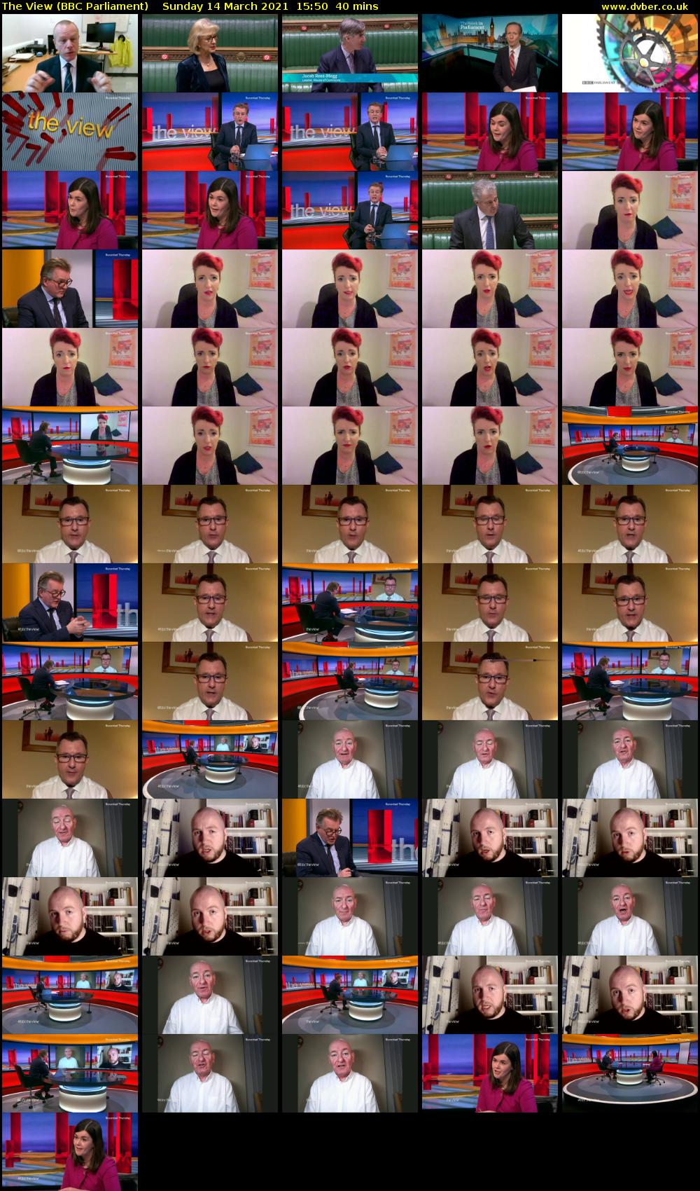 The View (BBC Parliament) Sunday 14 March 2021 15:50 - 16:30