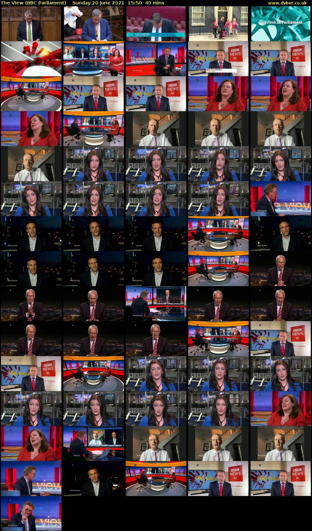 The View (BBC Parliament) Sunday 20 June 2021 15:50 - 16:30