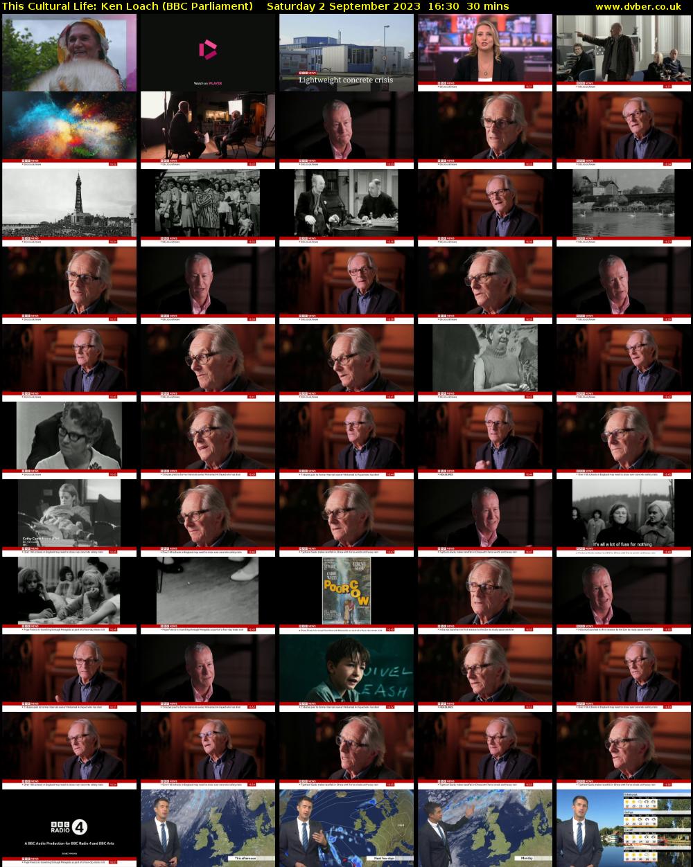 This Cultural Life: Ken Loach (BBC Parliament) Saturday 2 September 2023 16:30 - 17:00