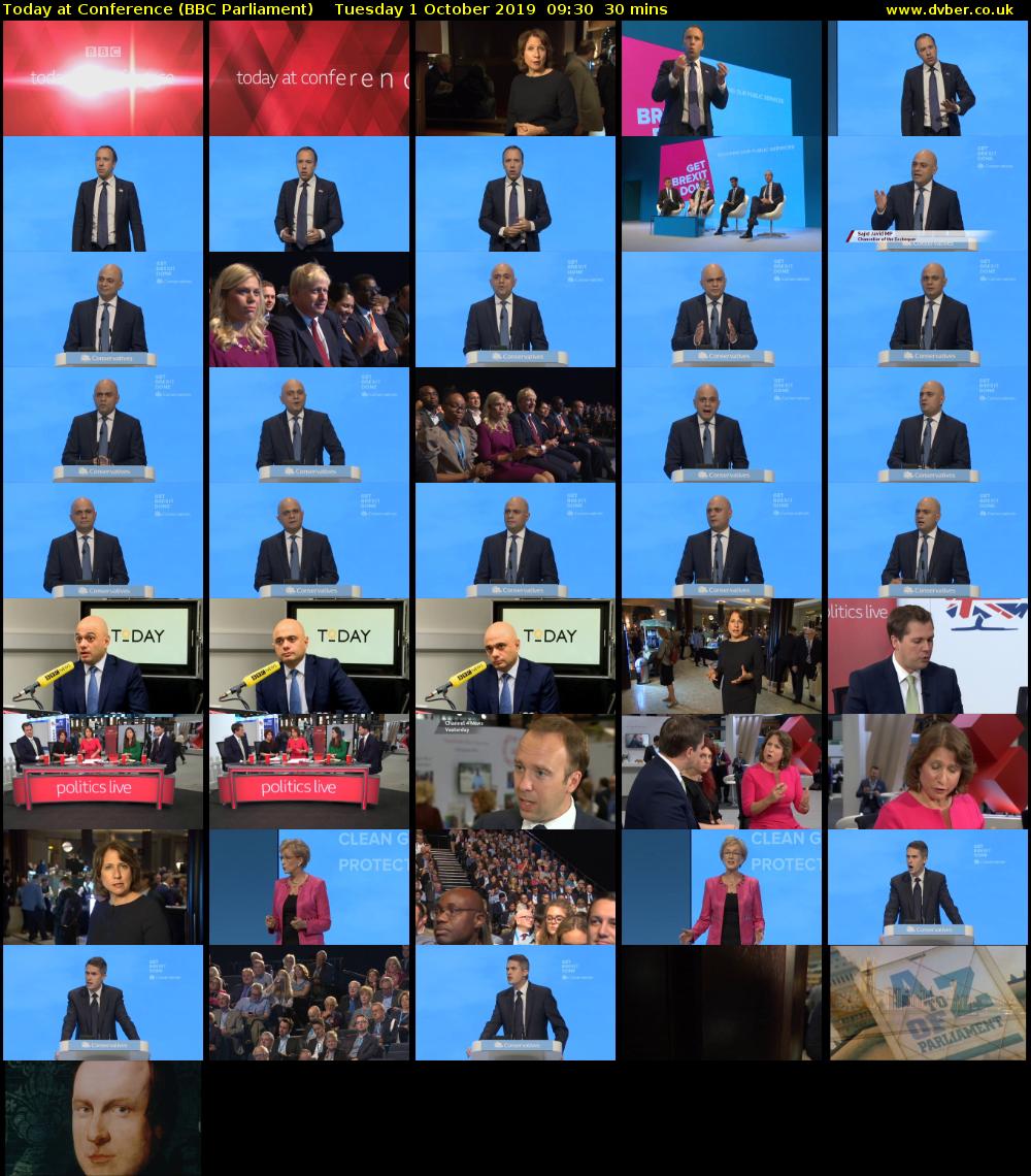 Today at Conference (BBC Parliament) Tuesday 1 October 2019 09:30 - 10:00