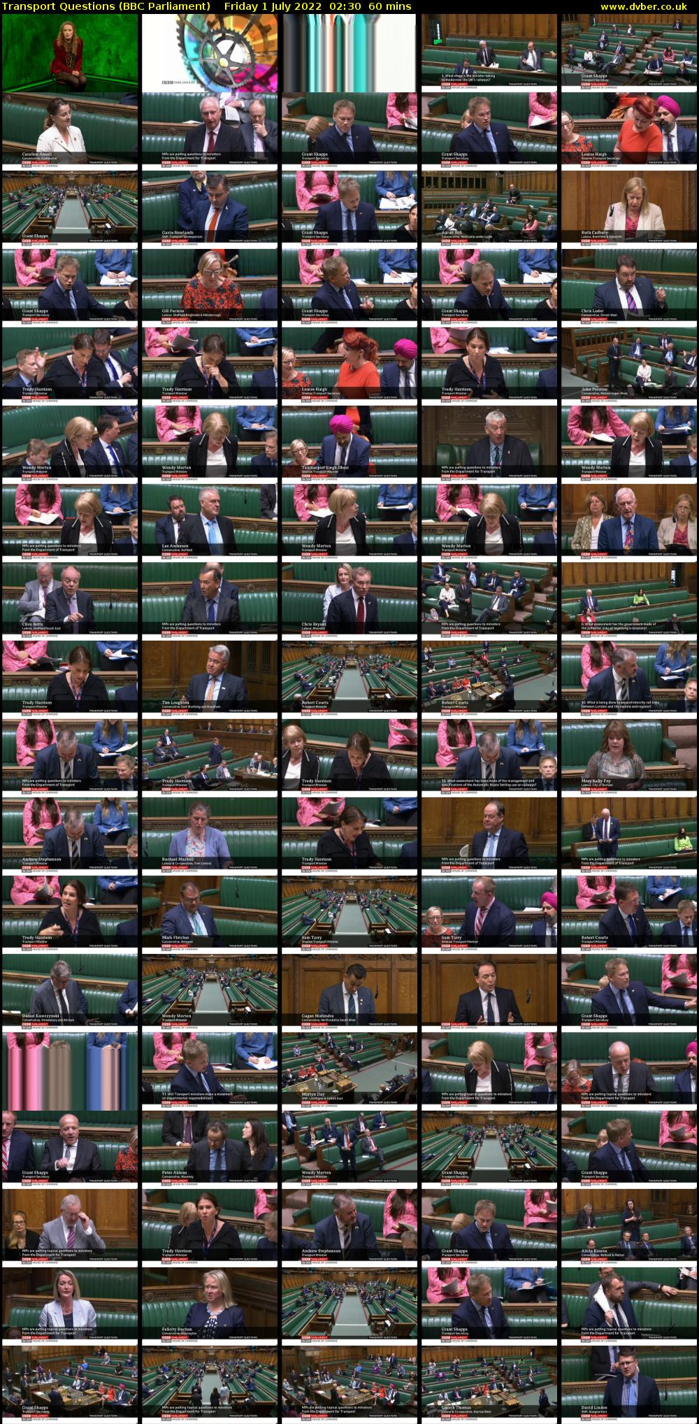 Transport Questions (BBC Parliament) Friday 1 July 2022 02:30 - 03:30