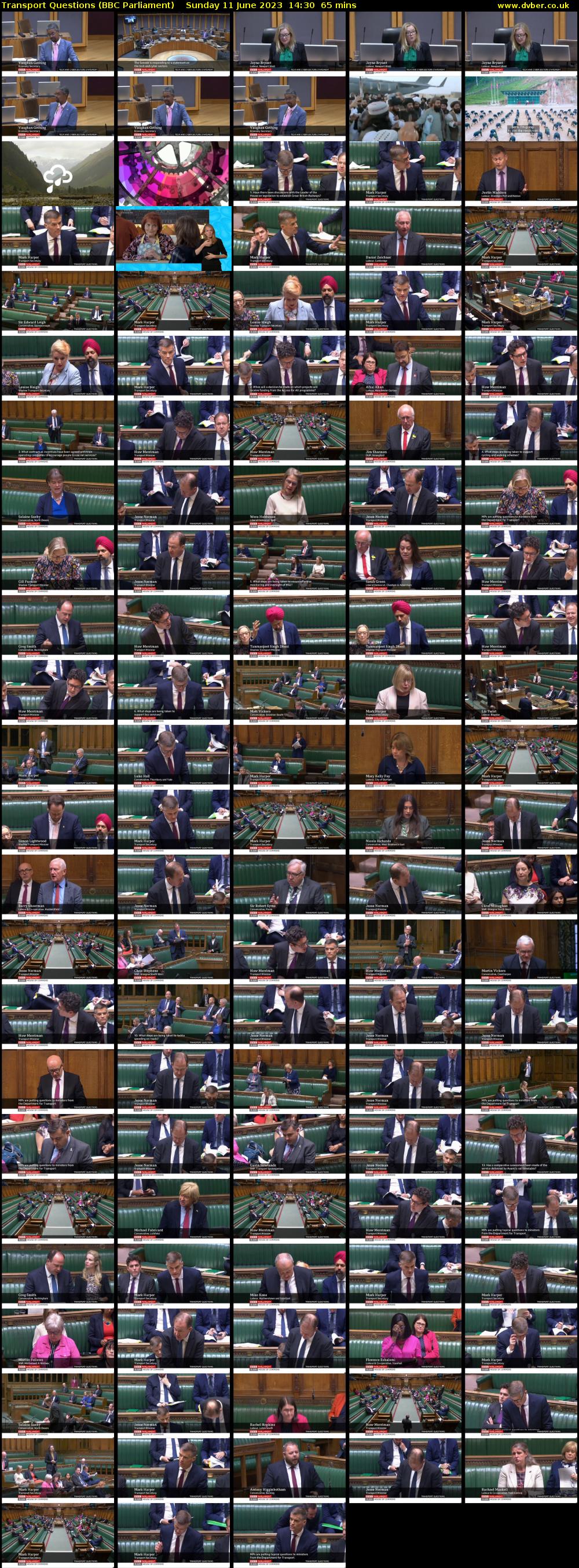 Transport Questions (BBC Parliament) Sunday 11 June 2023 14:30 - 15:35