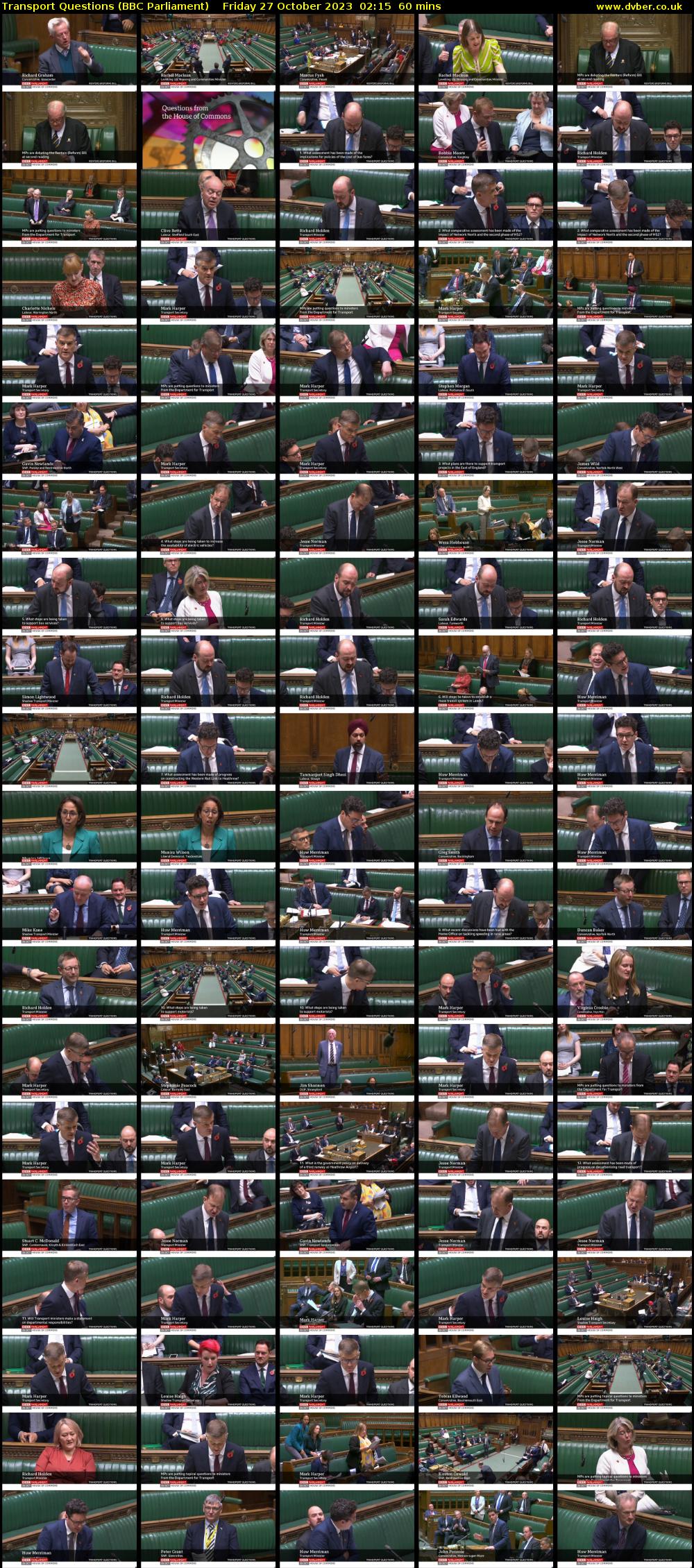 Transport Questions (BBC Parliament) Friday 27 October 2023 02:15 - 03:15