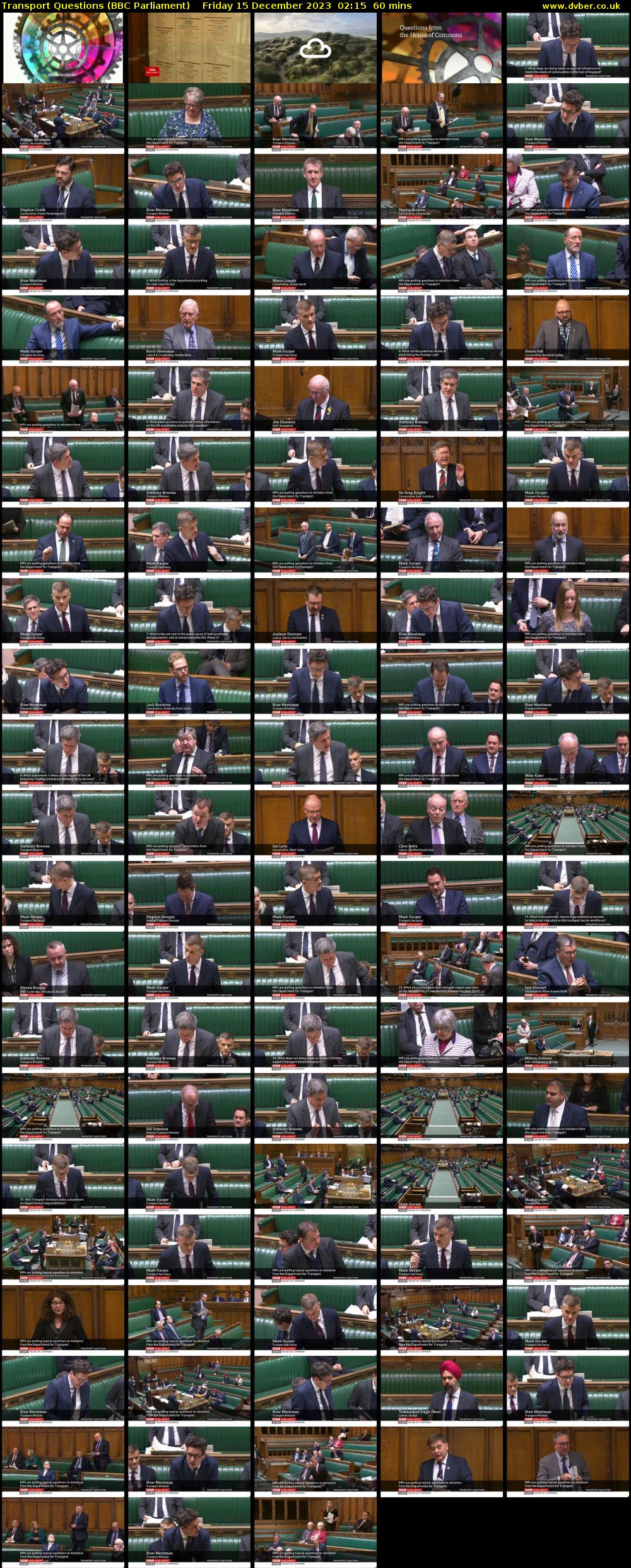 Transport Questions (BBC Parliament) Friday 15 December 2023 02:15 - 03:15