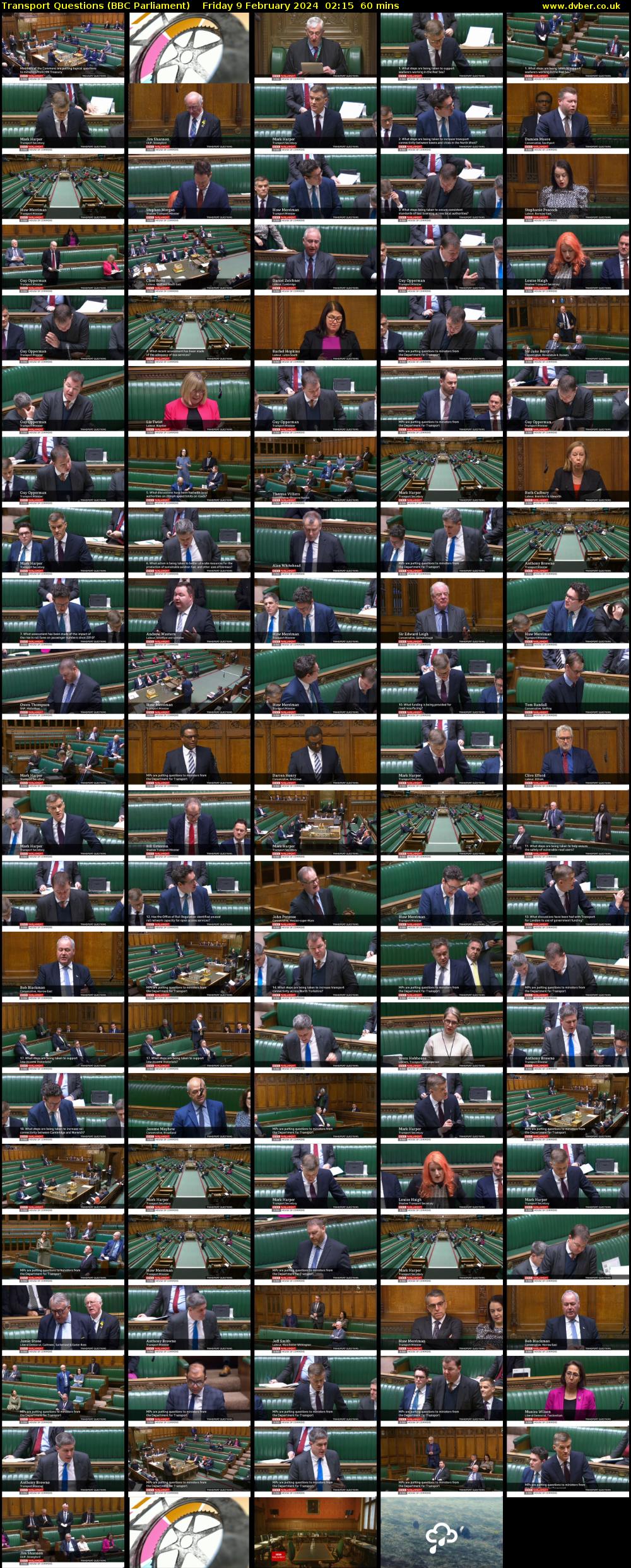Transport Questions (BBC Parliament) Friday 9 February 2024 02:15 - 03:15