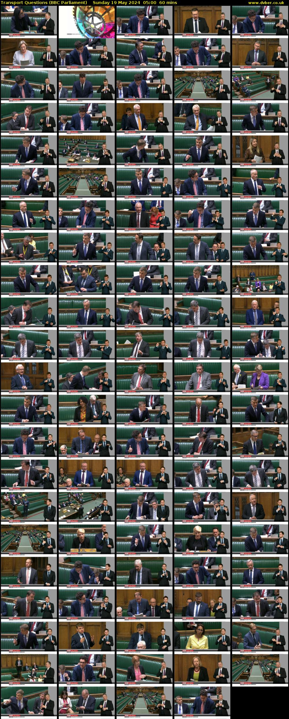 Transport Questions (BBC Parliament) Sunday 19 May 2024 05:00 - 06:00
