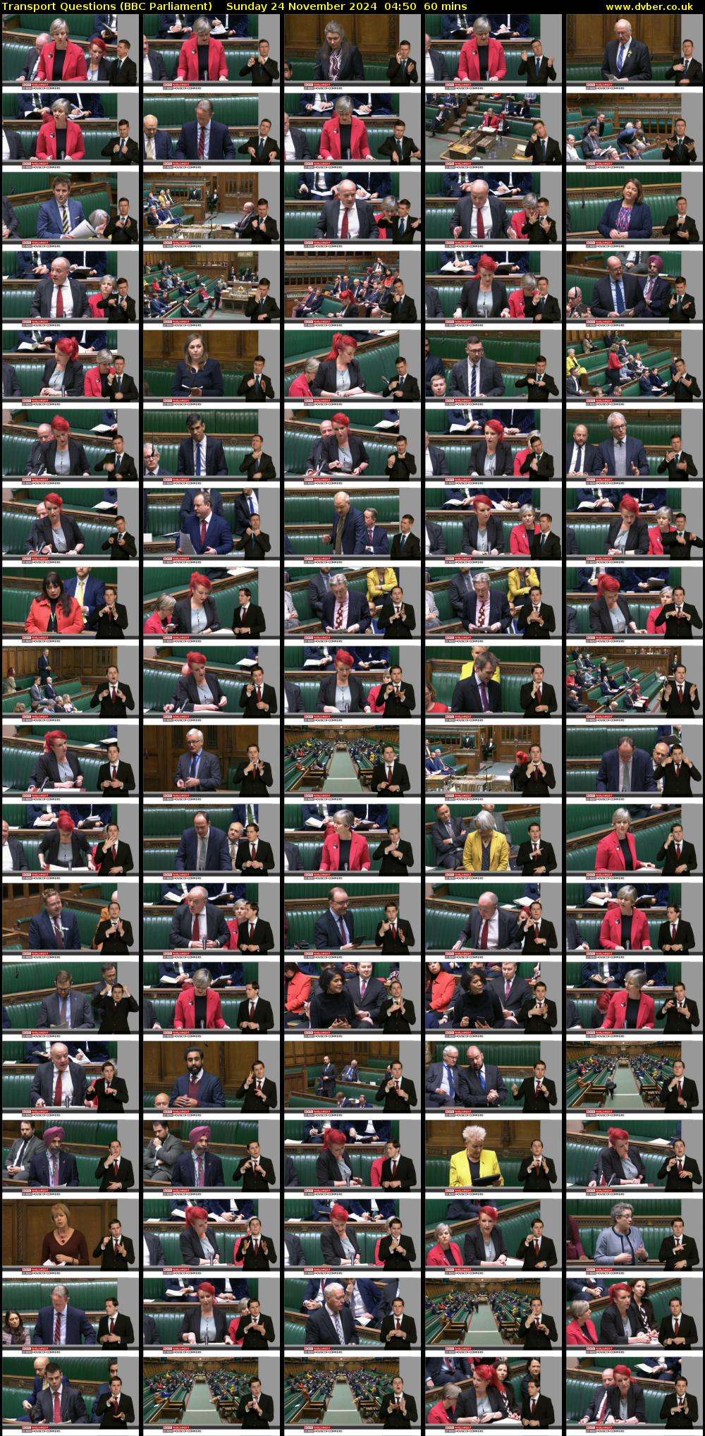 Transport Questions (BBC Parliament) Sunday 24 November 2024 04:50 - 05:50