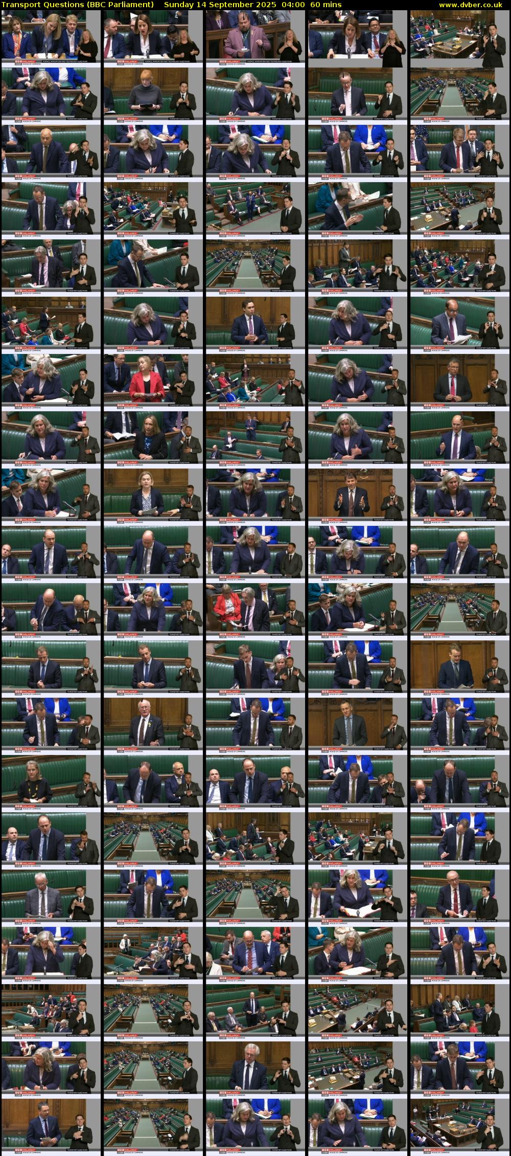 Transport Questions (BBC Parliament) Sunday 14 September 2025 04:00 - 05:00
