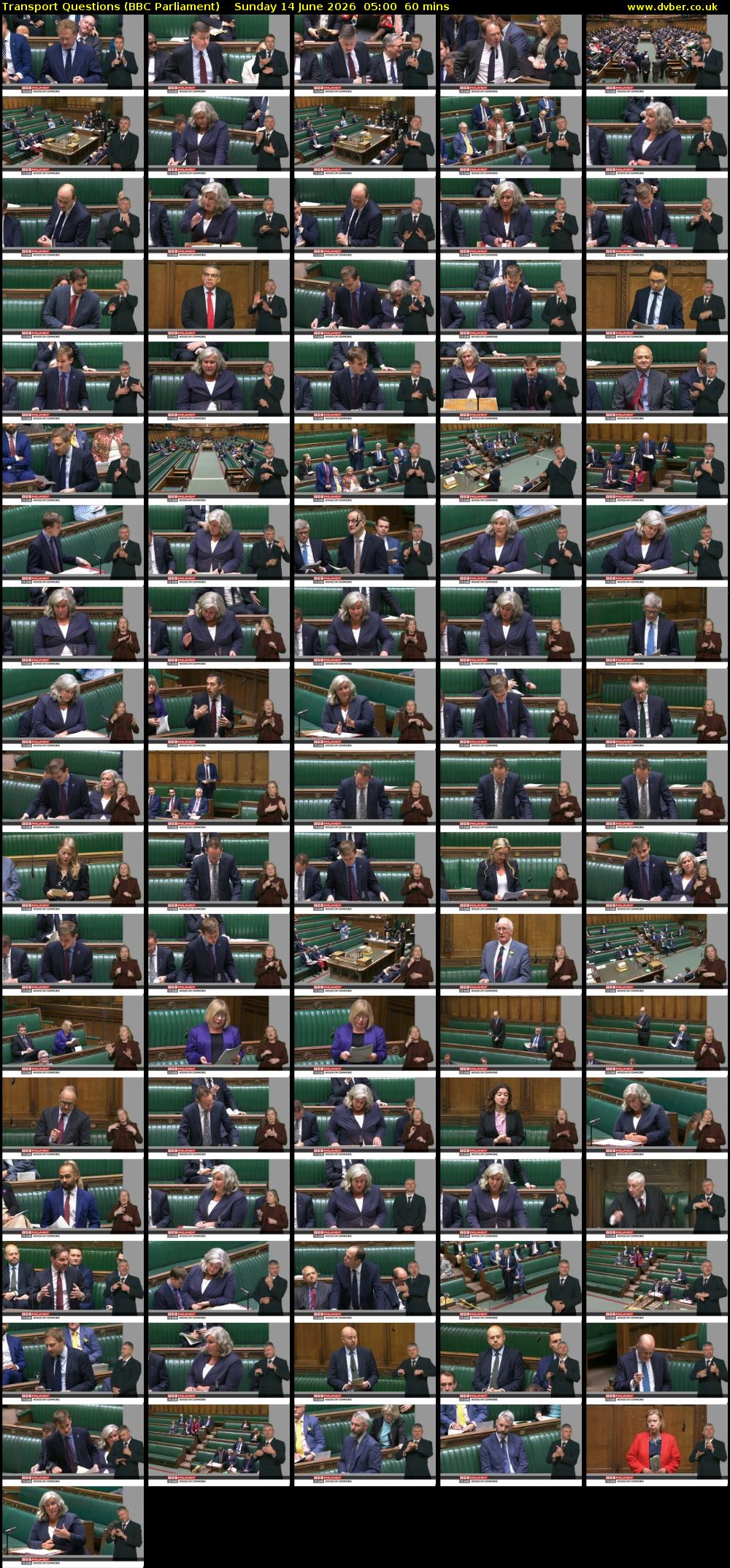 Transport Questions (BBC Parliament) Sunday 14 June 2026 05:00 - 06:00