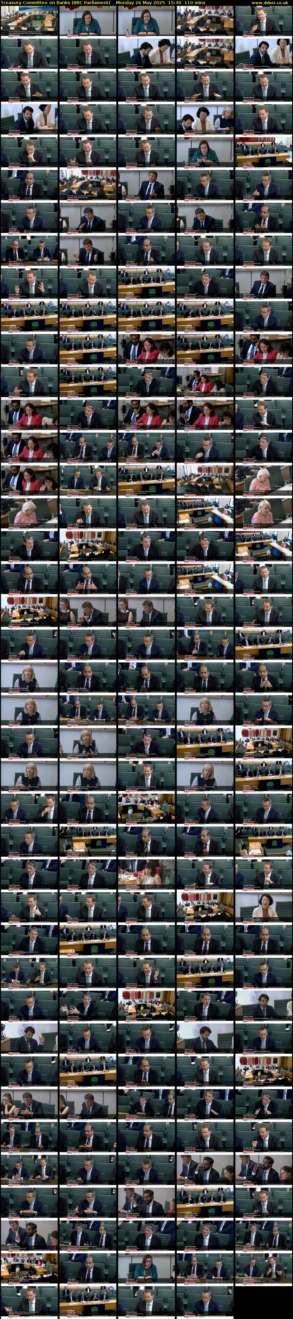 Treasury Committee on Banks (BBC Parliament) Monday 26 May 2025 15:40 - 17:30