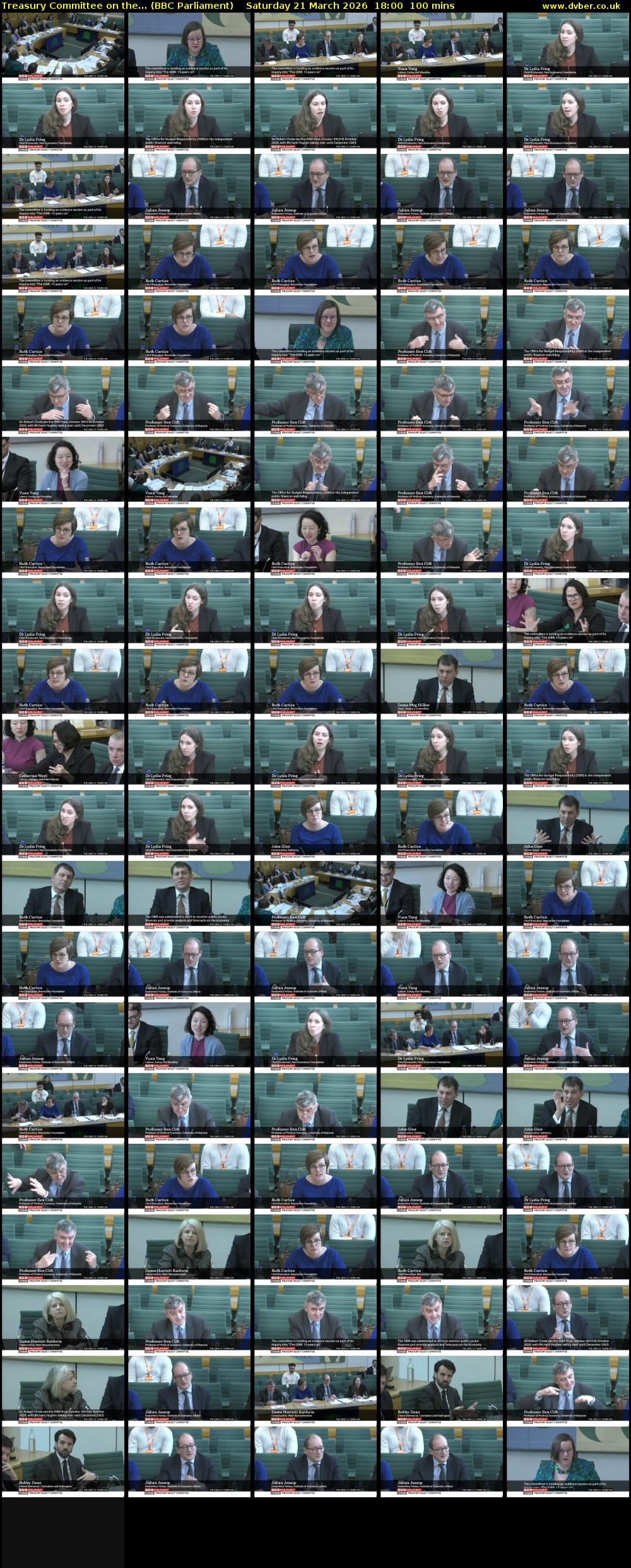 Treasury Committee on the... (BBC Parliament) Saturday 21 March 2026 18:00 - 19:40