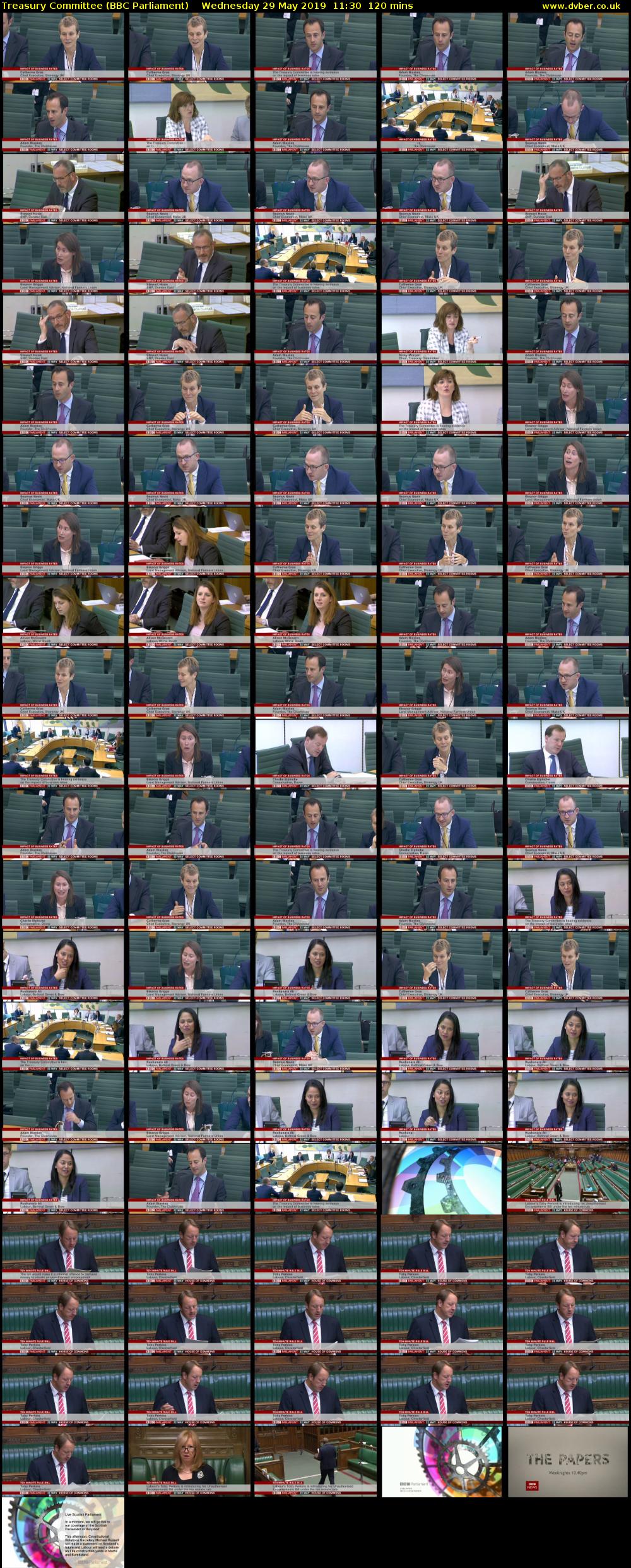 Treasury Committee (BBC Parliament) Wednesday 29 May 2019 11:30 - 13:30