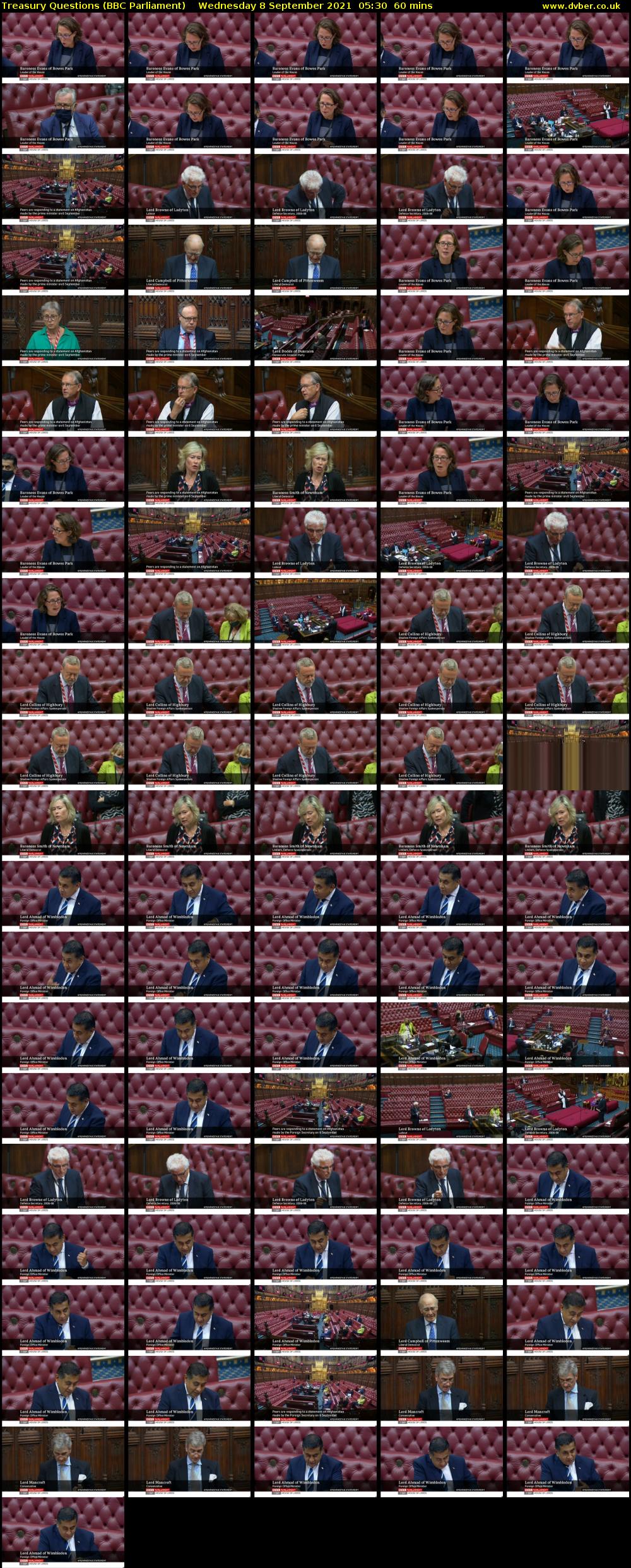 Treasury Questions (BBC Parliament) Wednesday 8 September 2021 05:30 - 06:30