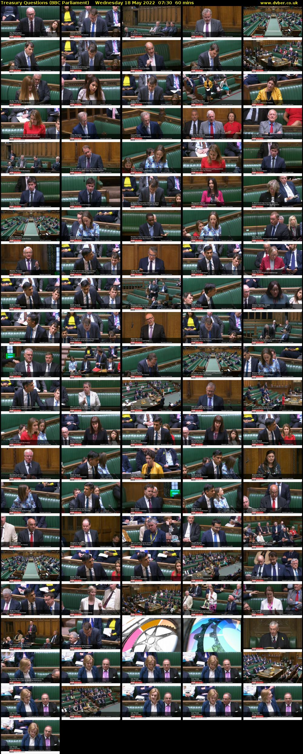 Treasury Questions (BBC Parliament) Wednesday 18 May 2022 07:30 - 08:30