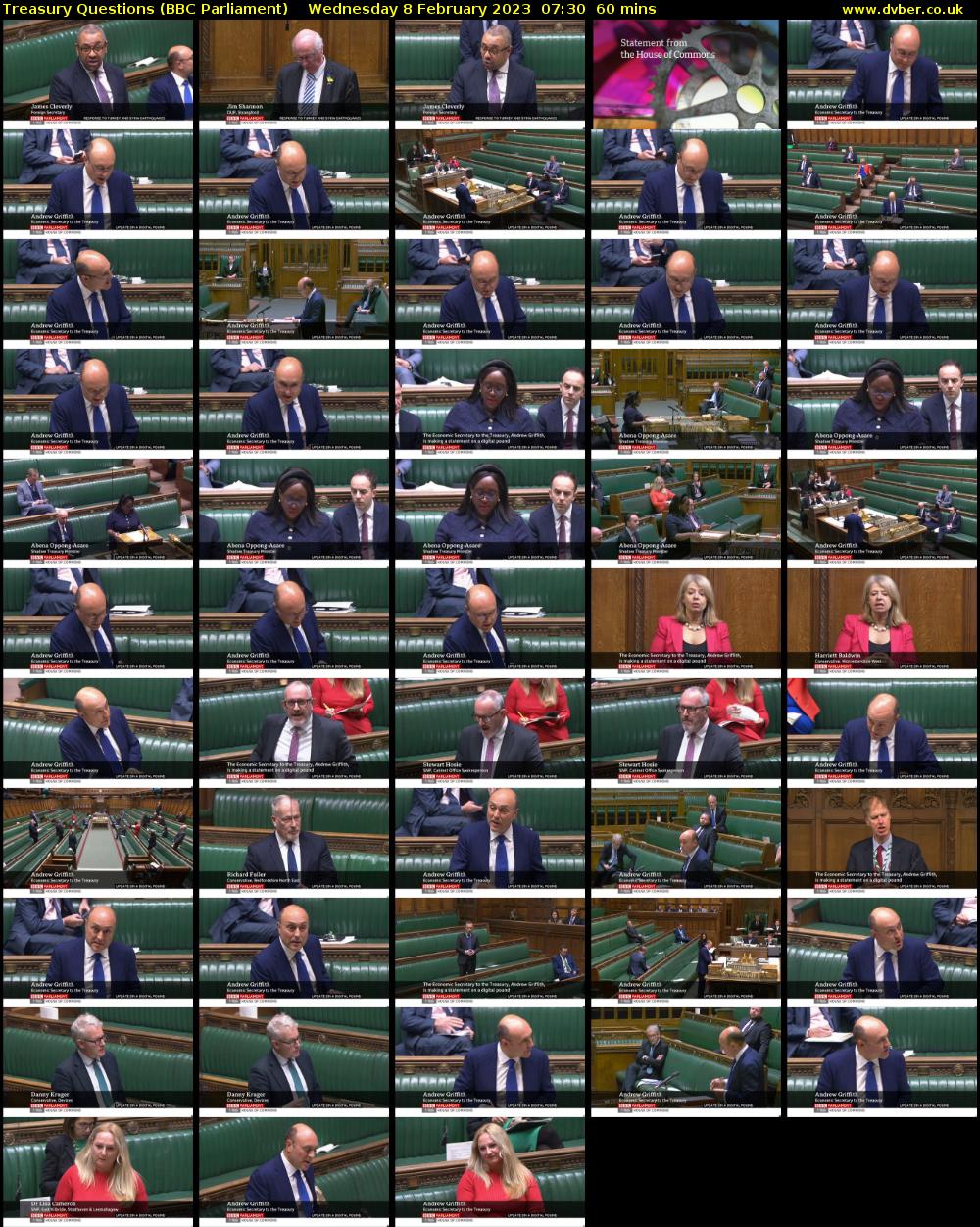 Treasury Questions (BBC Parliament) Wednesday 8 February 2023 07:30 - 08:30