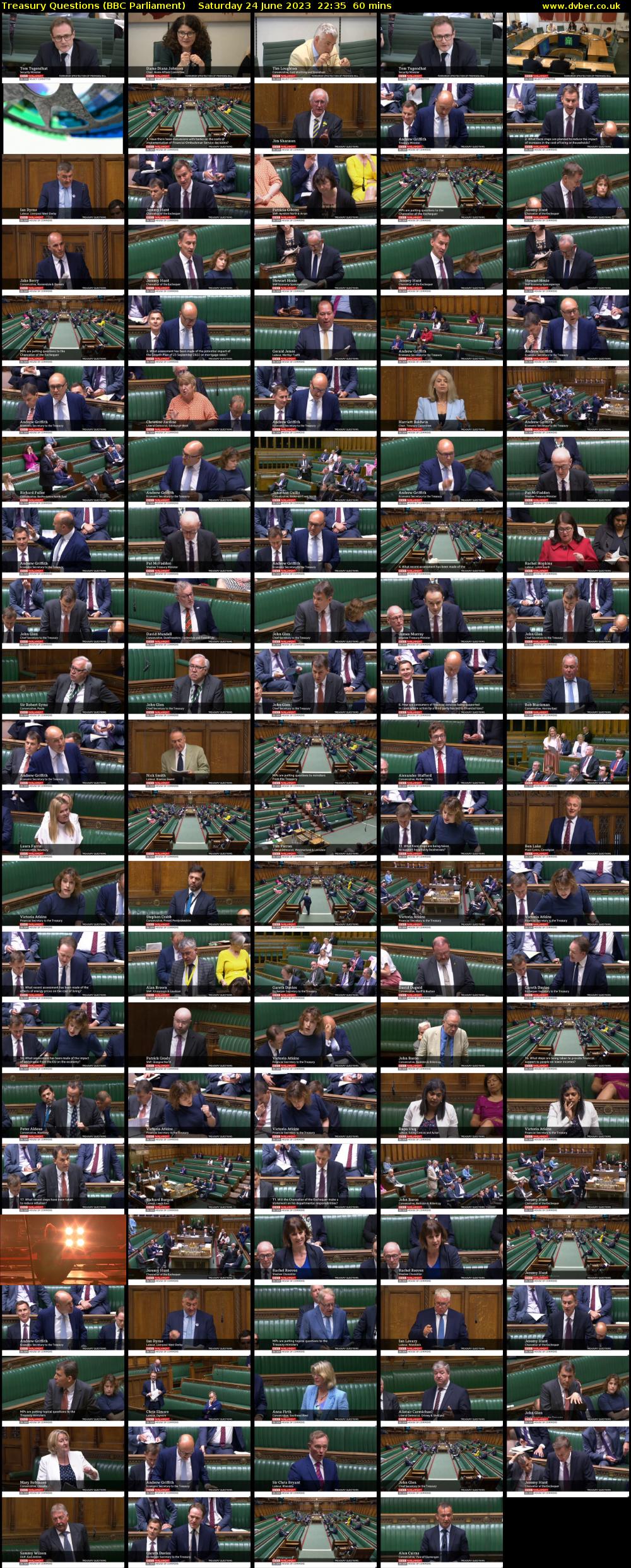 Treasury Questions (BBC Parliament) Saturday 24 June 2023 22:35 - 23:35