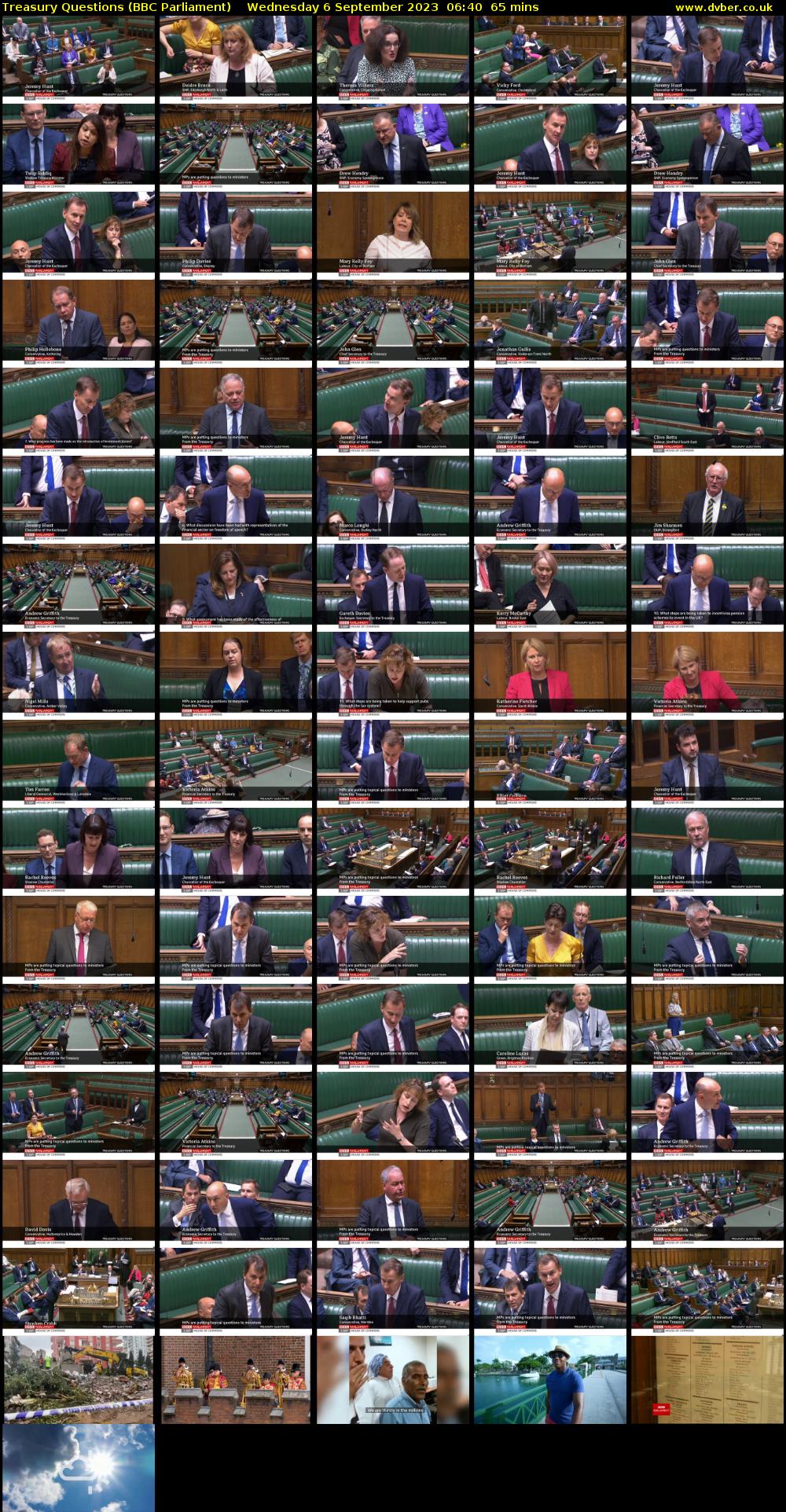 Treasury Questions (BBC Parliament) Wednesday 6 September 2023 06:40 - 07:45