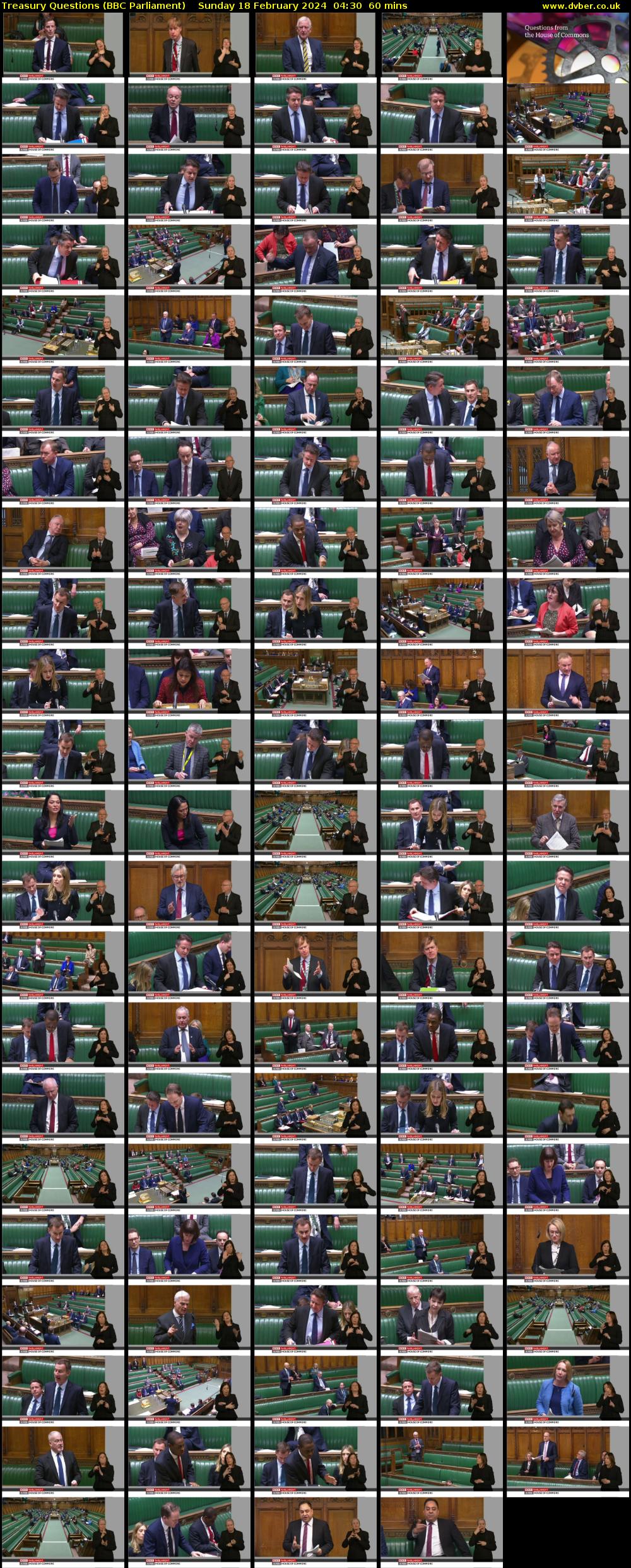 Treasury Questions (BBC Parliament) Sunday 18 February 2024 04:30 - 05:30