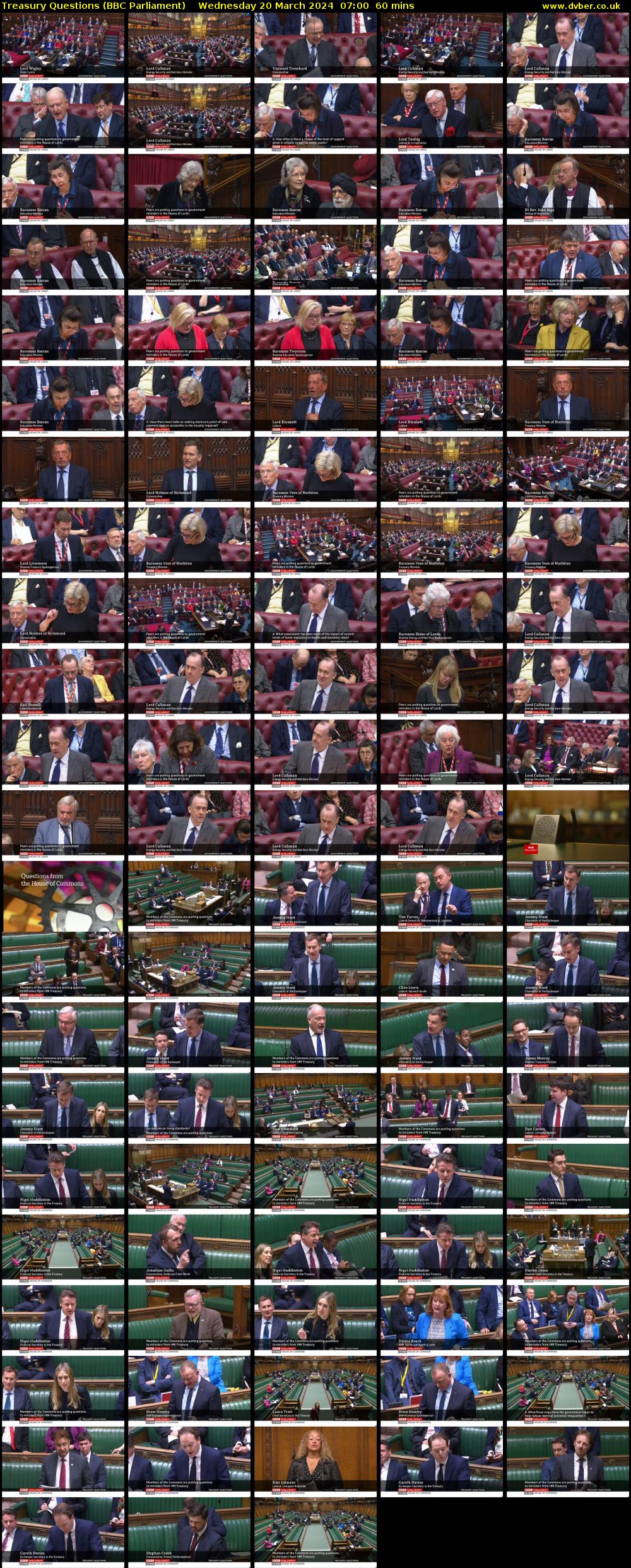 Treasury Questions (BBC Parliament) Wednesday 20 March 2024 07:00 - 08:00