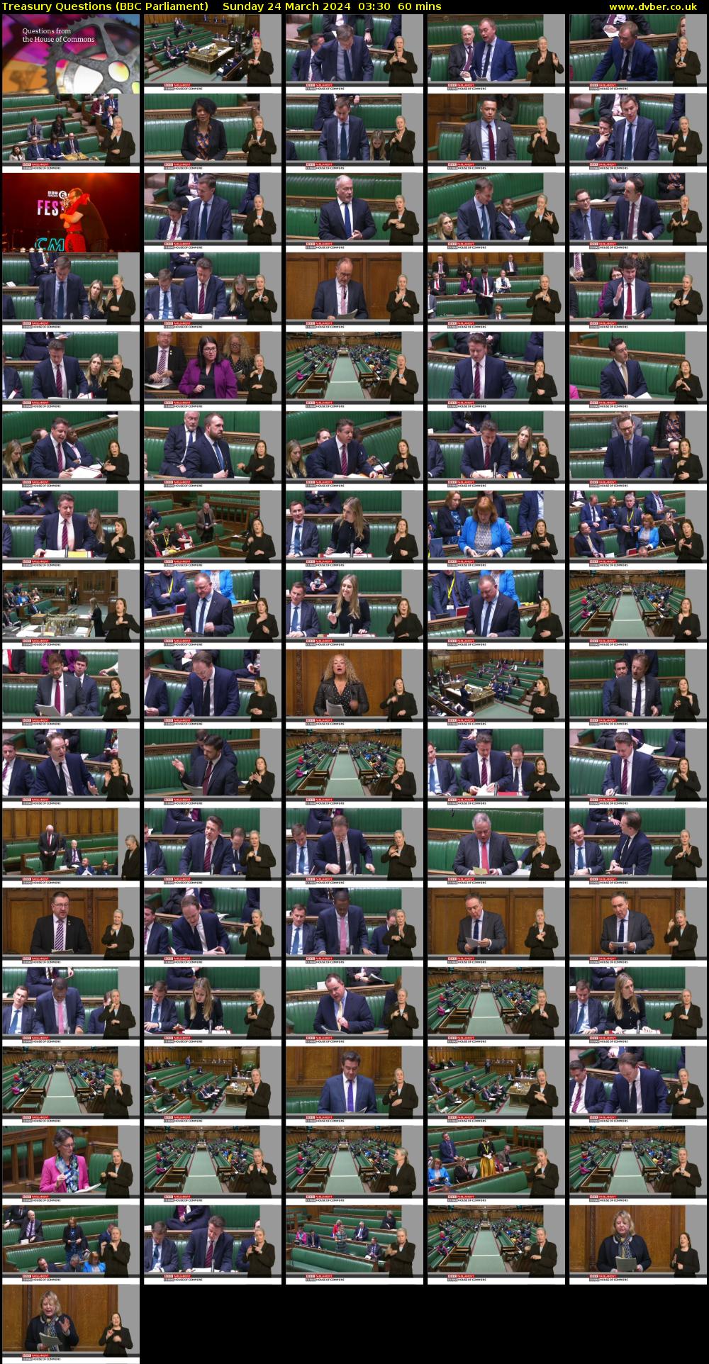 Treasury Questions (BBC Parliament) Sunday 24 March 2024 03:30 - 04:30
