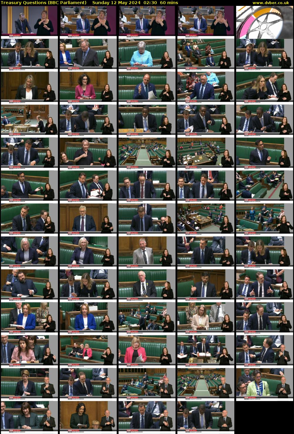 Treasury Questions (BBC Parliament) Sunday 12 May 2024 02:30 - 03:30