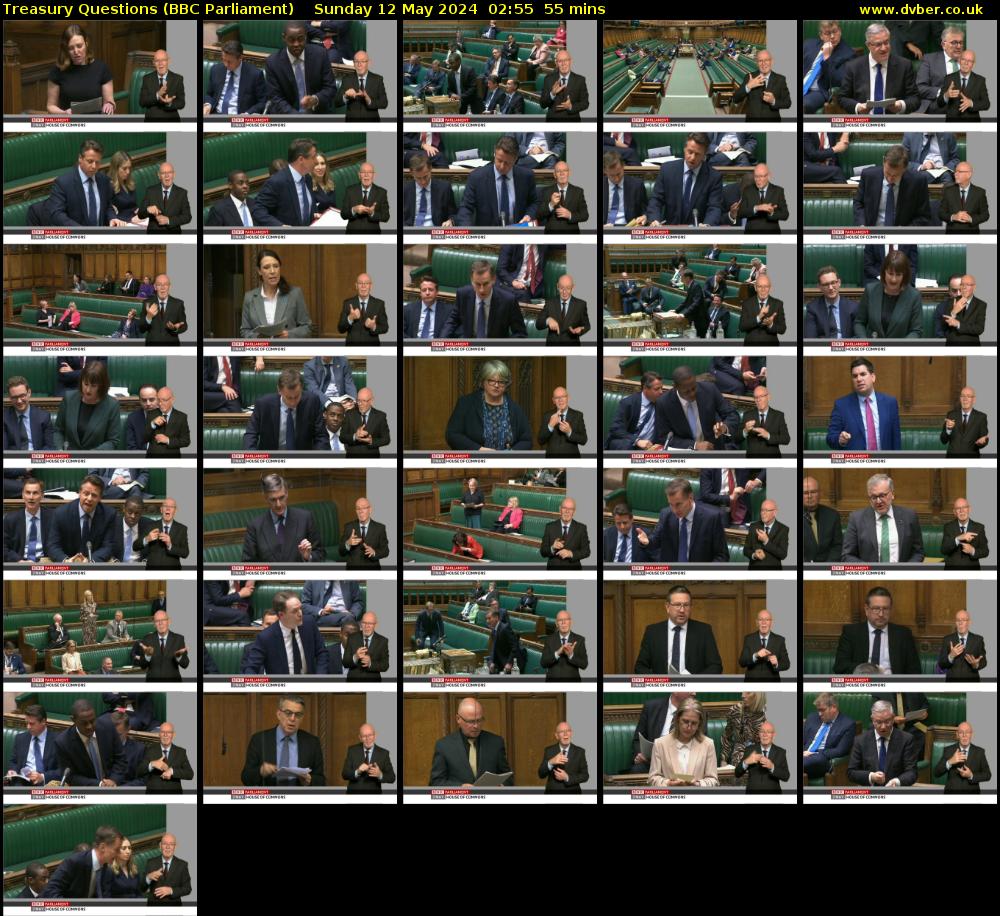 Treasury Questions (BBC Parliament) Sunday 12 May 2024 02:55 - 03:50