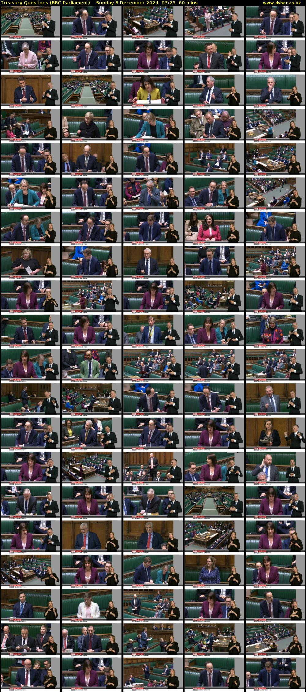 Treasury Questions (BBC Parliament) Sunday 8 December 2024 03:25 - 04:25
