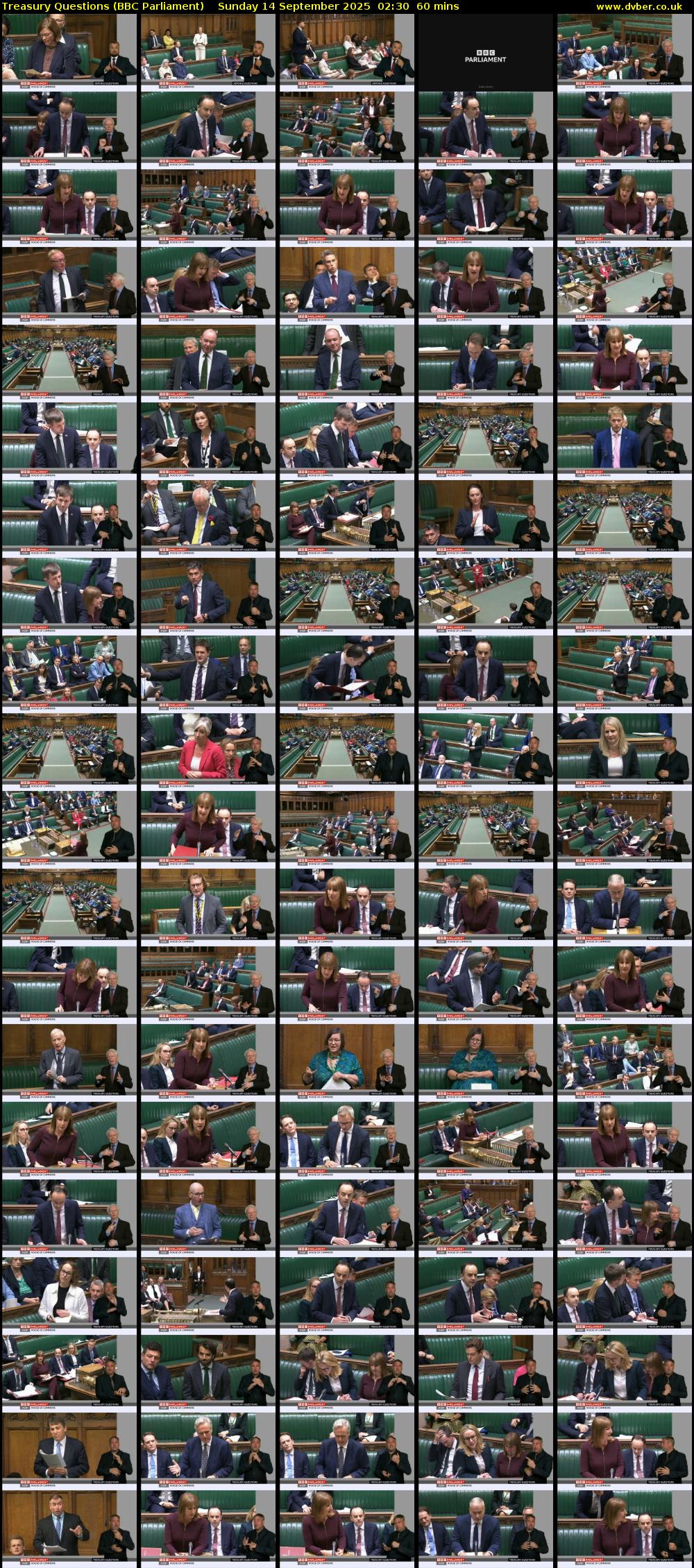 Treasury Questions (BBC Parliament) Sunday 14 September 2025 02:30 - 03:30