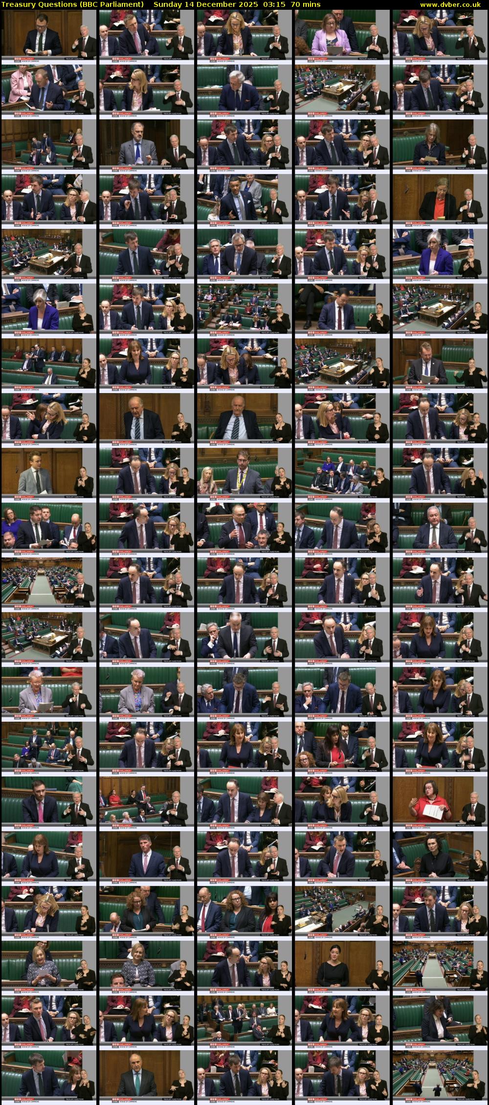 Treasury Questions (BBC Parliament) Sunday 14 December 2025 03:15 - 04:25
