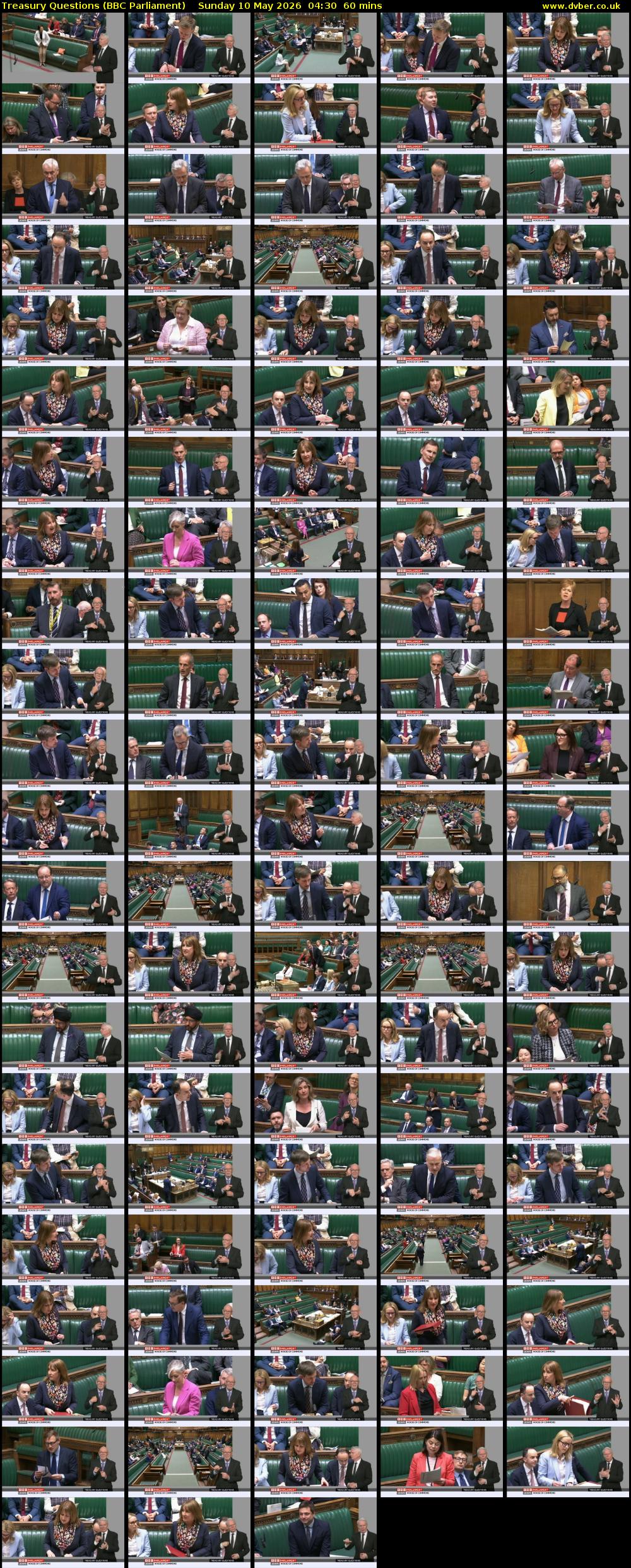 Treasury Questions (BBC Parliament) Sunday 10 May 2026 04:30 - 05:30