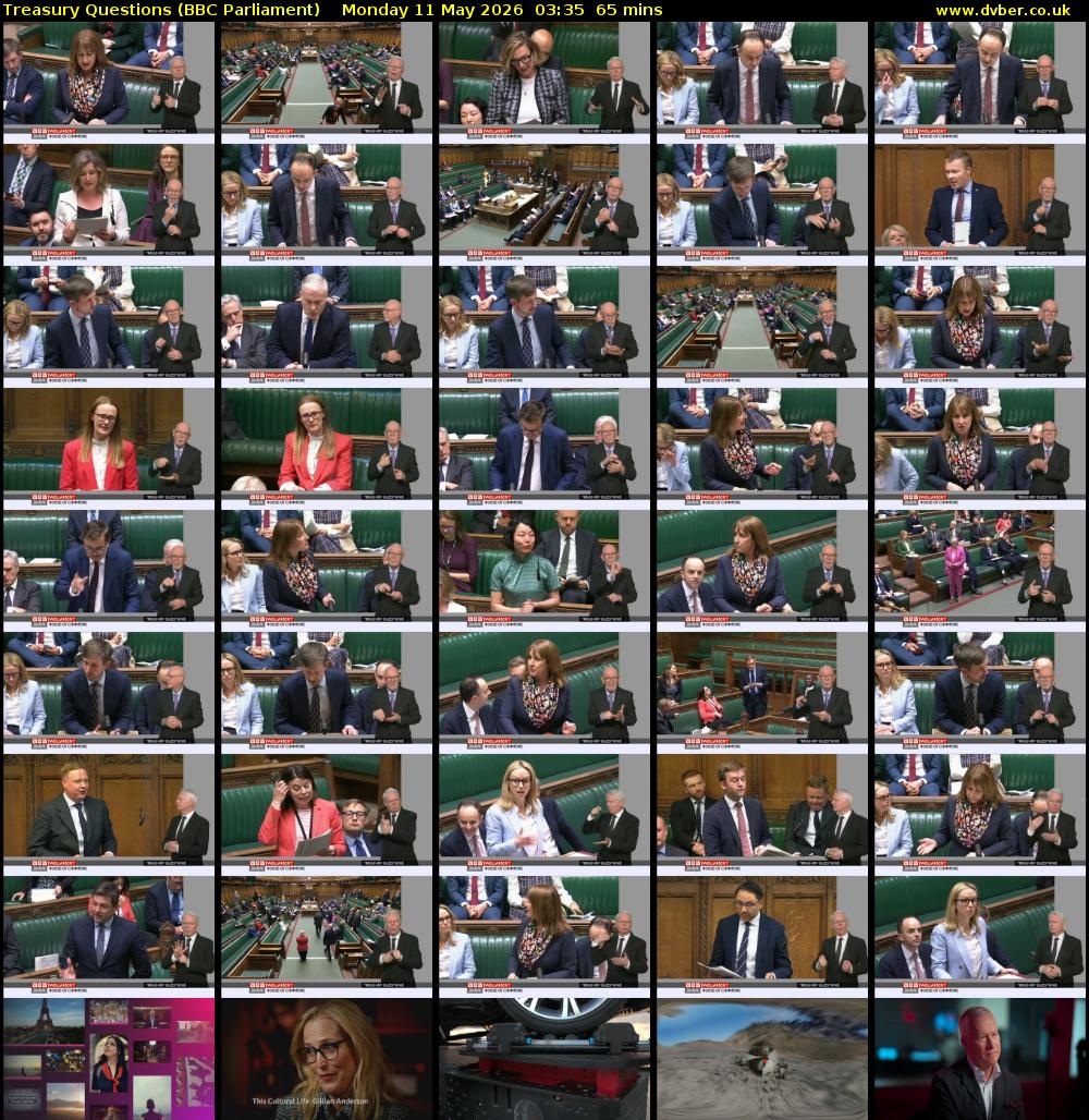 Treasury Questions (BBC Parliament) Monday 11 May 2026 03:35 - 04:40