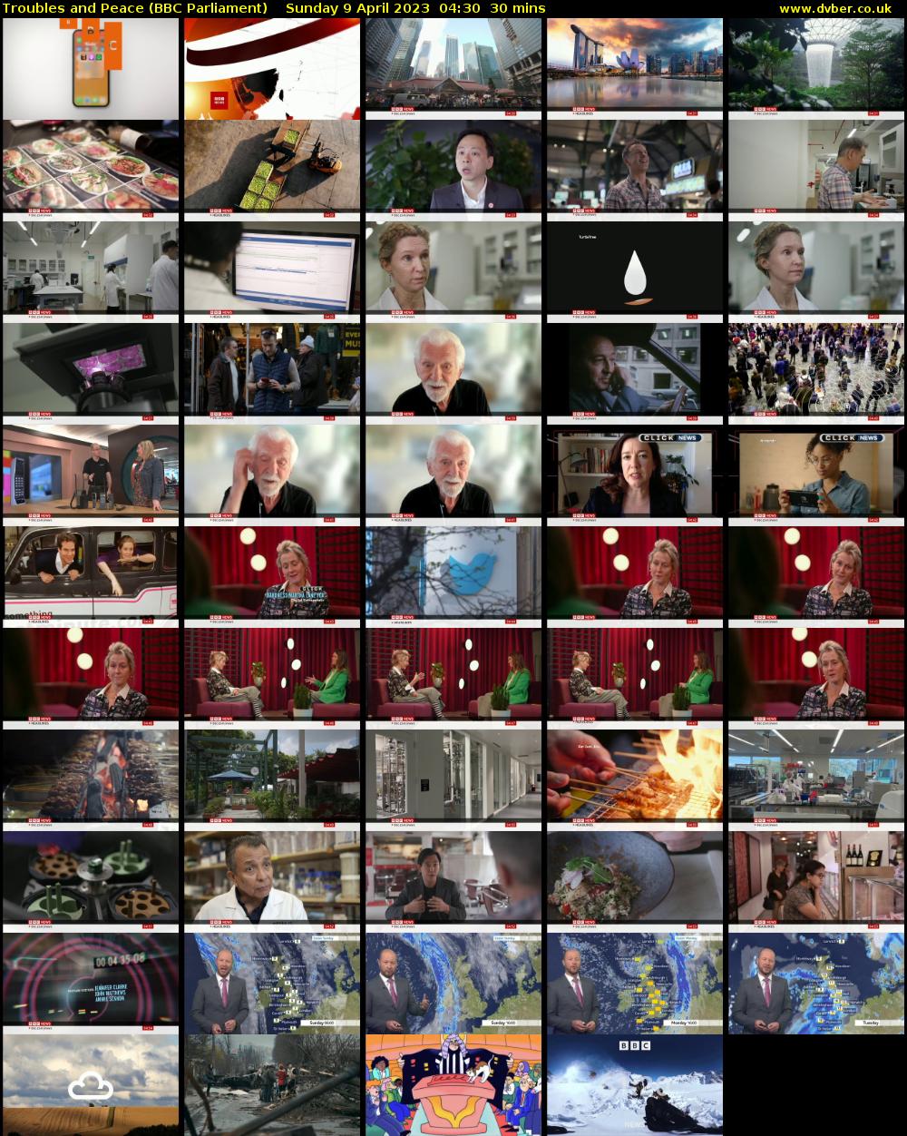 Troubles and Peace (BBC Parliament) Sunday 9 April 2023 04:30 - 05:00