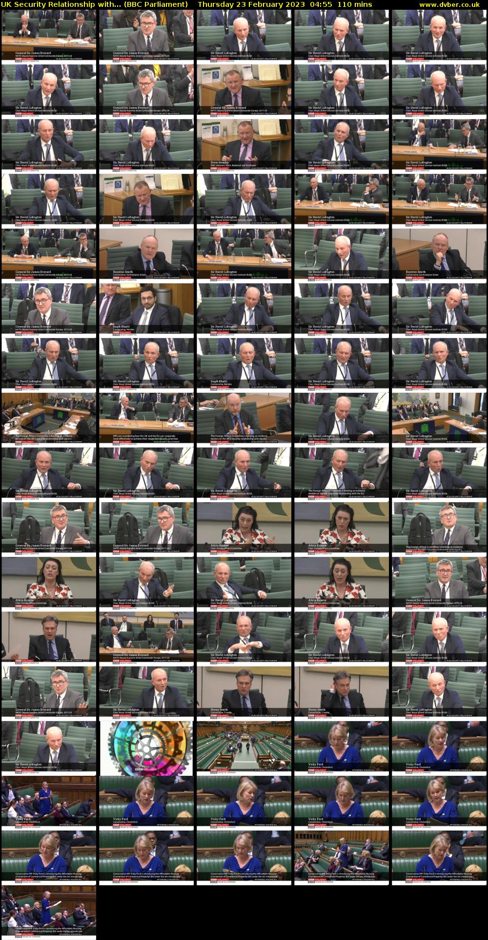 UK Security Relationship with... (BBC Parliament) Thursday 23 February 2023 04:55 - 06:45