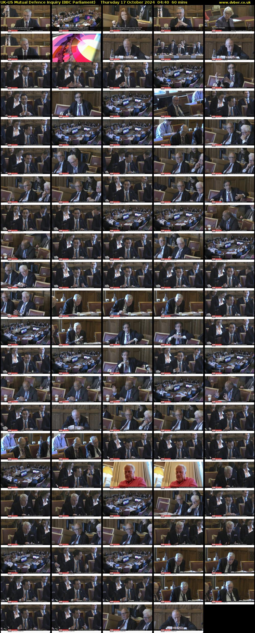 UK-US Mutual Defence Inquiry (BBC Parliament) Thursday 17 October 2024 04:40 - 05:40