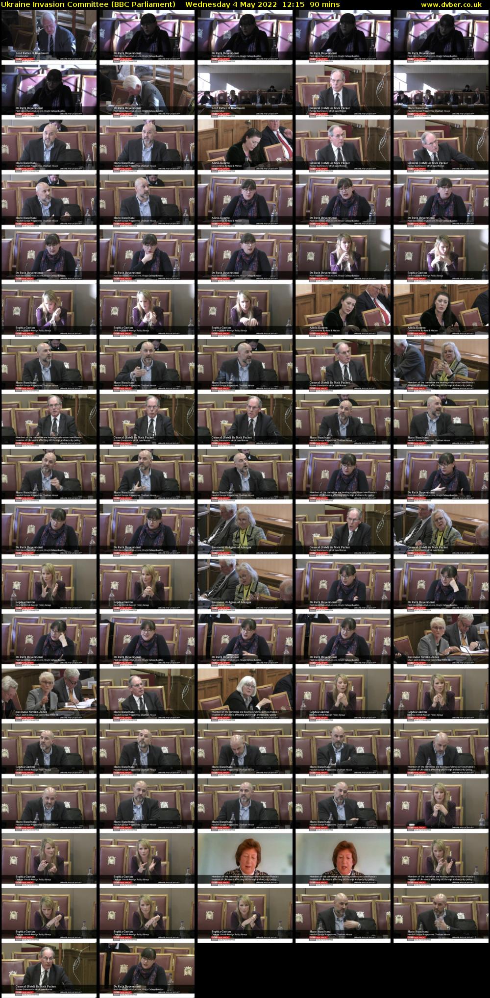 Ukraine Invasion Committee (BBC Parliament) Wednesday 4 May 2022 12:15 - 13:45