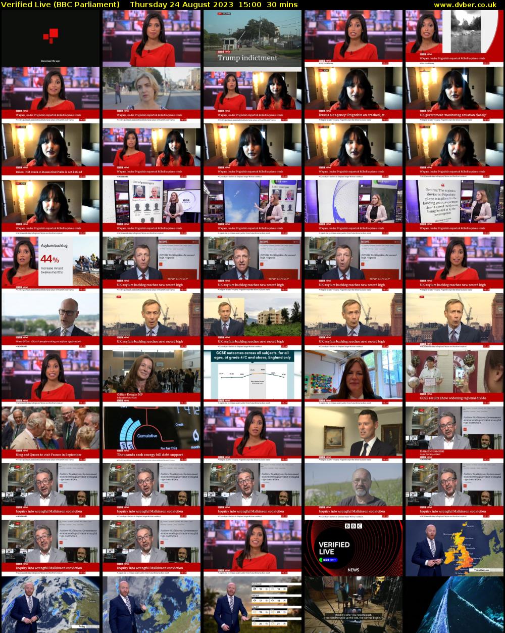 Verified Live (BBC Parliament) Thursday 24 August 2023 15:00 - 15:30