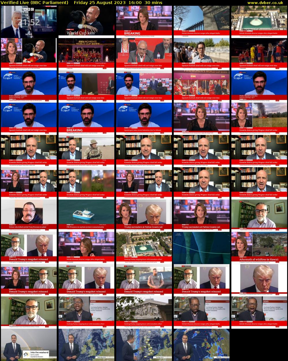 Verified Live (BBC Parliament) Friday 25 August 2023 16:00 - 16:30