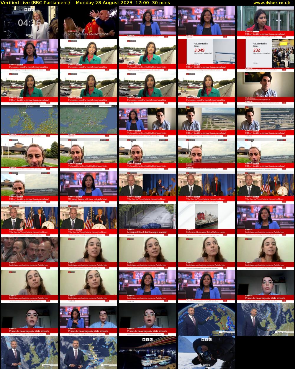 Verified Live (BBC Parliament) Monday 28 August 2023 17:00 - 17:30