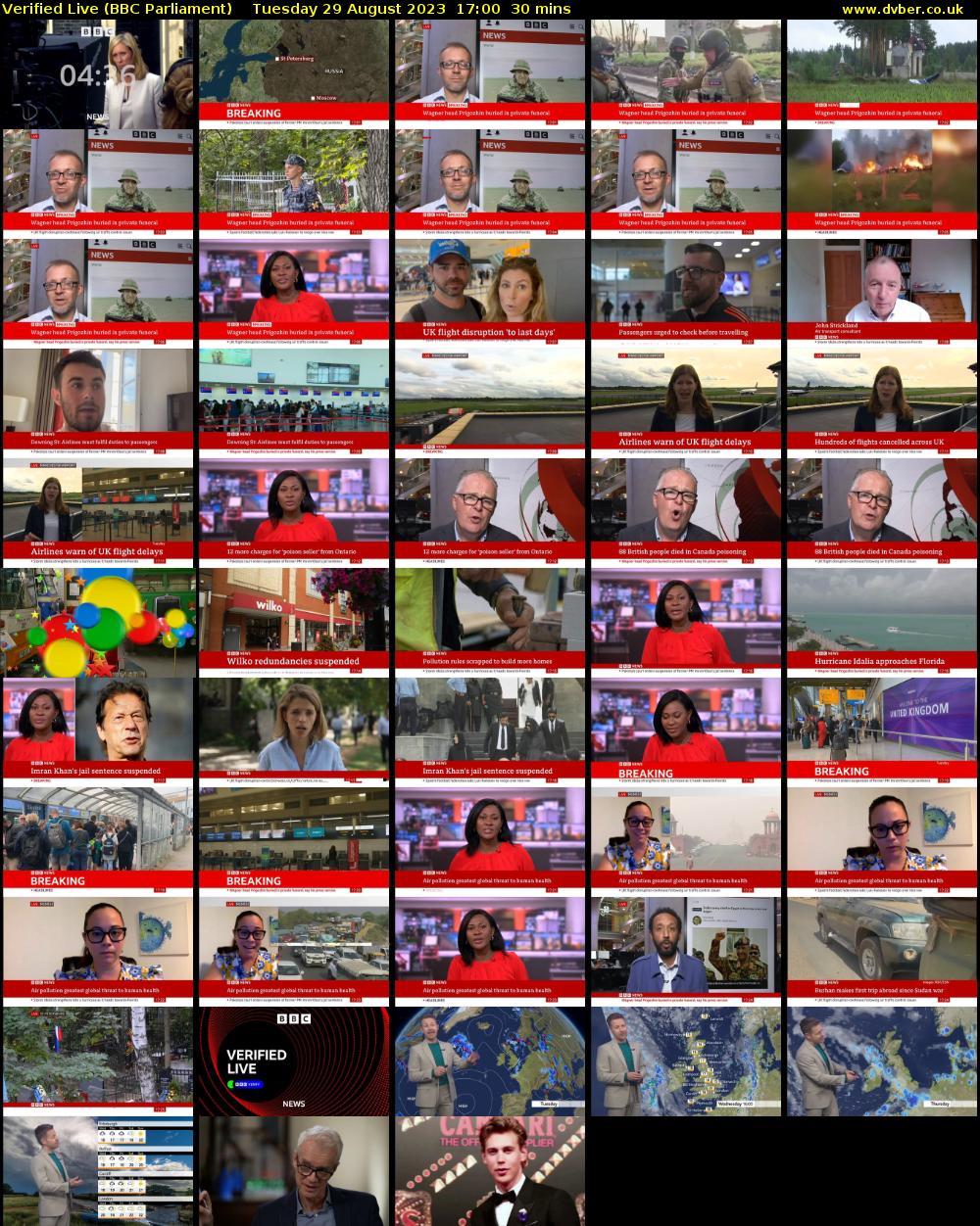 Verified Live (BBC Parliament) Tuesday 29 August 2023 17:00 - 17:30