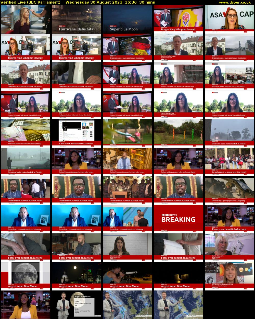 Verified Live (BBC Parliament) Wednesday 30 August 2023 16:30 - 17:00