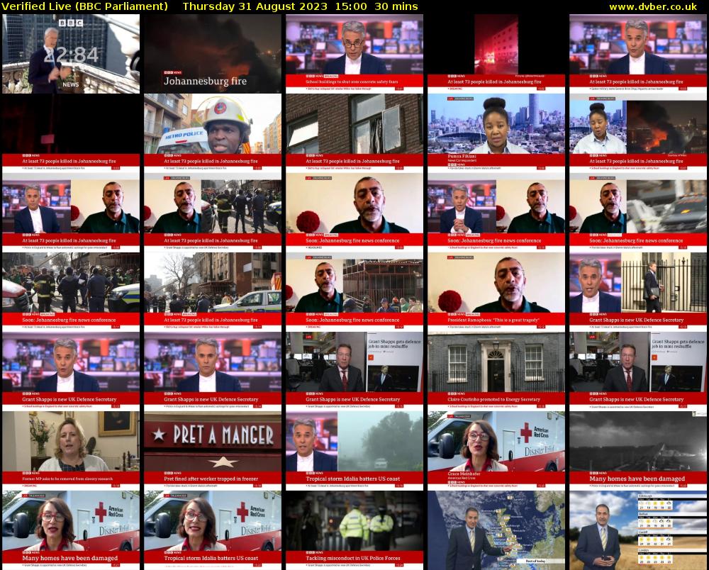 Verified Live (BBC Parliament) Thursday 31 August 2023 15:00 - 15:30