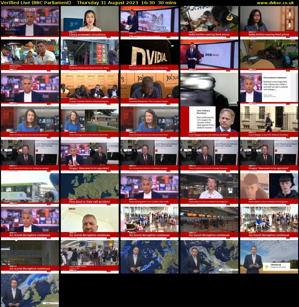 Verified Live (BBC Parliament) Thursday 31 August 2023 16:30 - 17:00