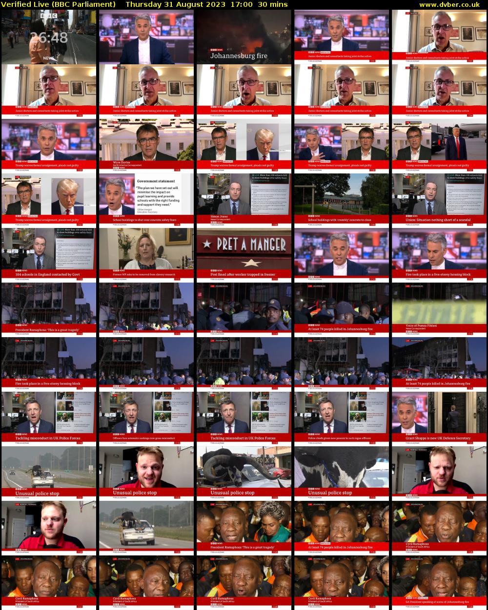 Verified Live (BBC Parliament) Thursday 31 August 2023 17:00 - 17:30