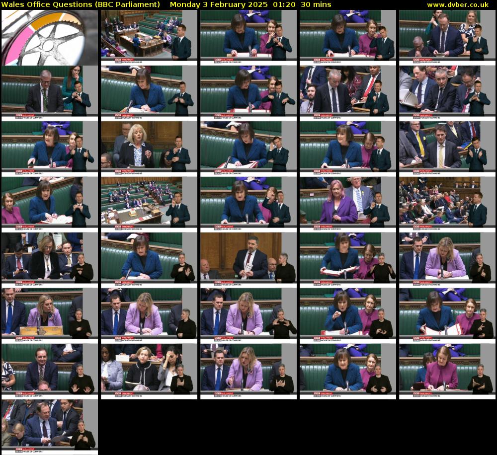 Wales Office Questions (BBC Parliament) Monday 3 February 2025 01:20 - 01:50