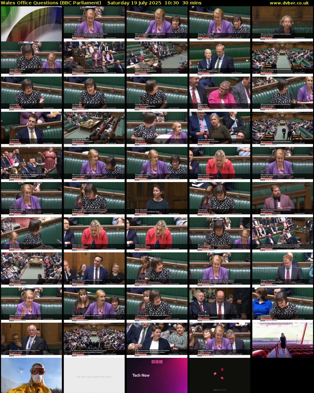 Wales Office Questions (BBC Parliament) Saturday 19 July 2025 10:30 - 11:00