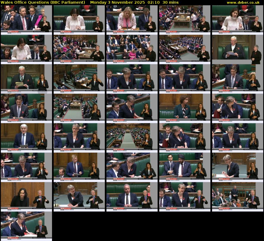 Wales Office Questions (BBC Parliament) Monday 3 November 2025 02:10 - 02:40