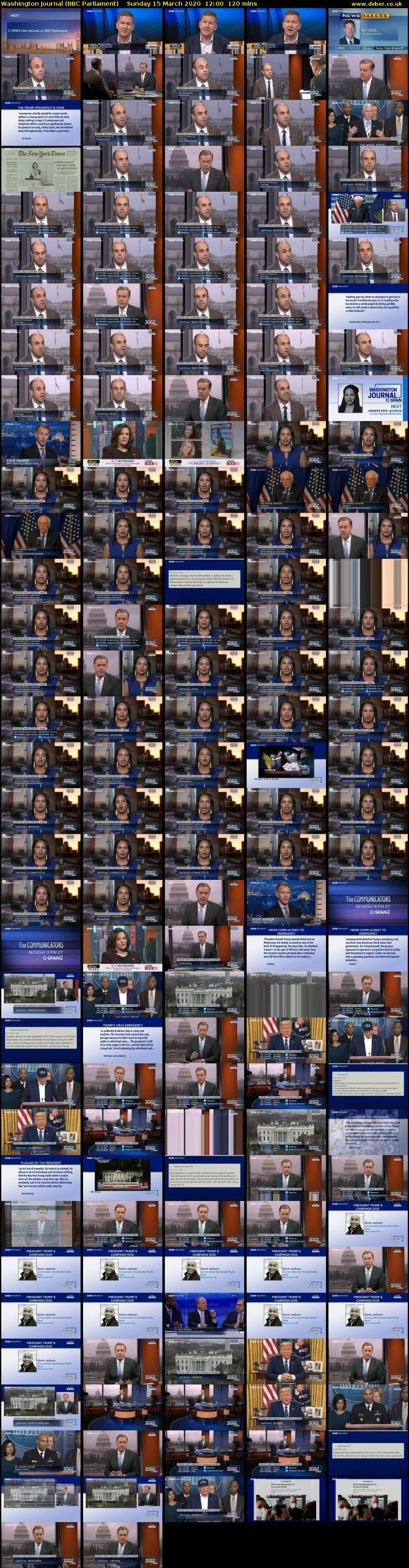 Washington Journal (BBC Parliament) Sunday 15 March 2020 12:00 - 14:00