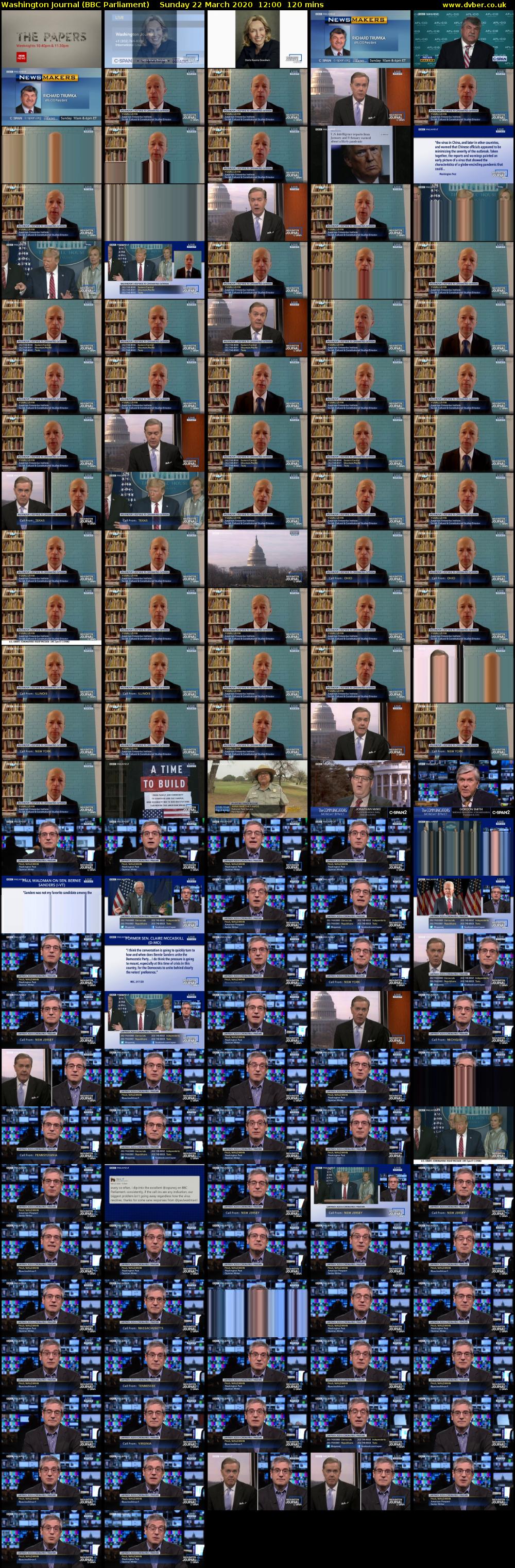 Washington Journal (BBC Parliament) Sunday 22 March 2020 12:00 - 14:00