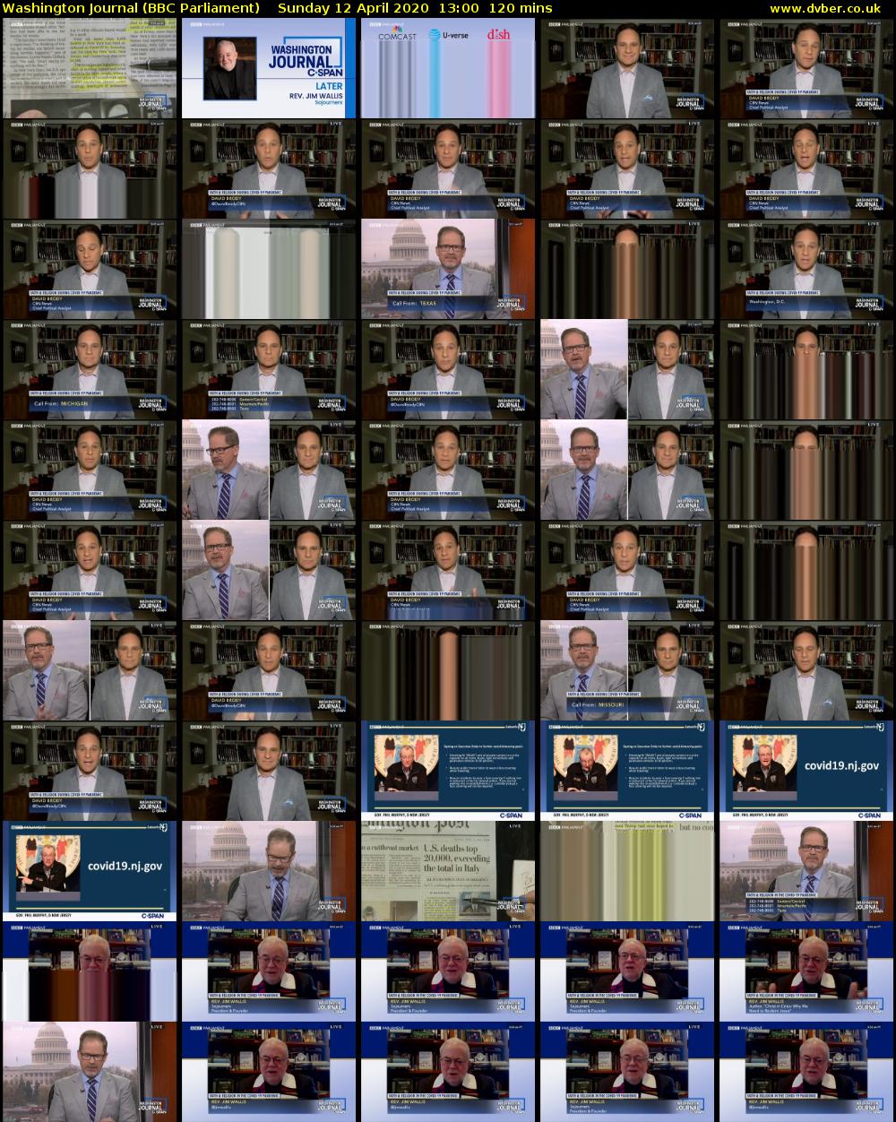 Washington Journal (BBC Parliament) Sunday 12 April 2020 13:00 - 15:00