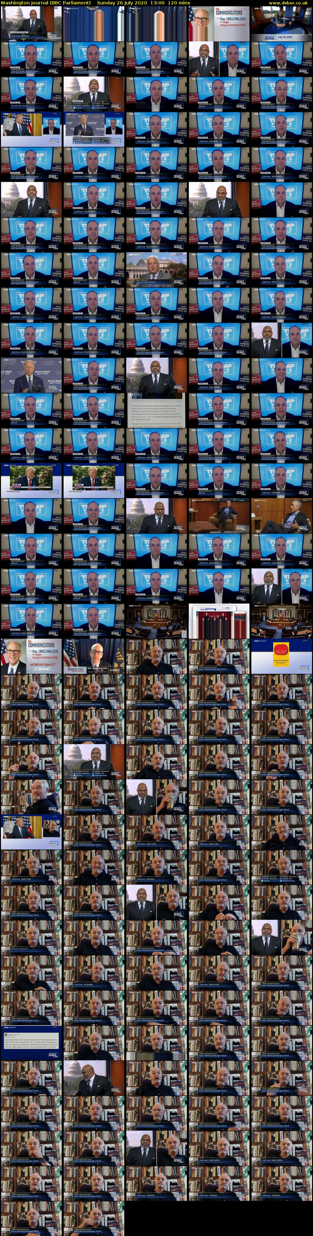 Washington Journal (BBC Parliament) Sunday 26 July 2020 13:00 - 15:00